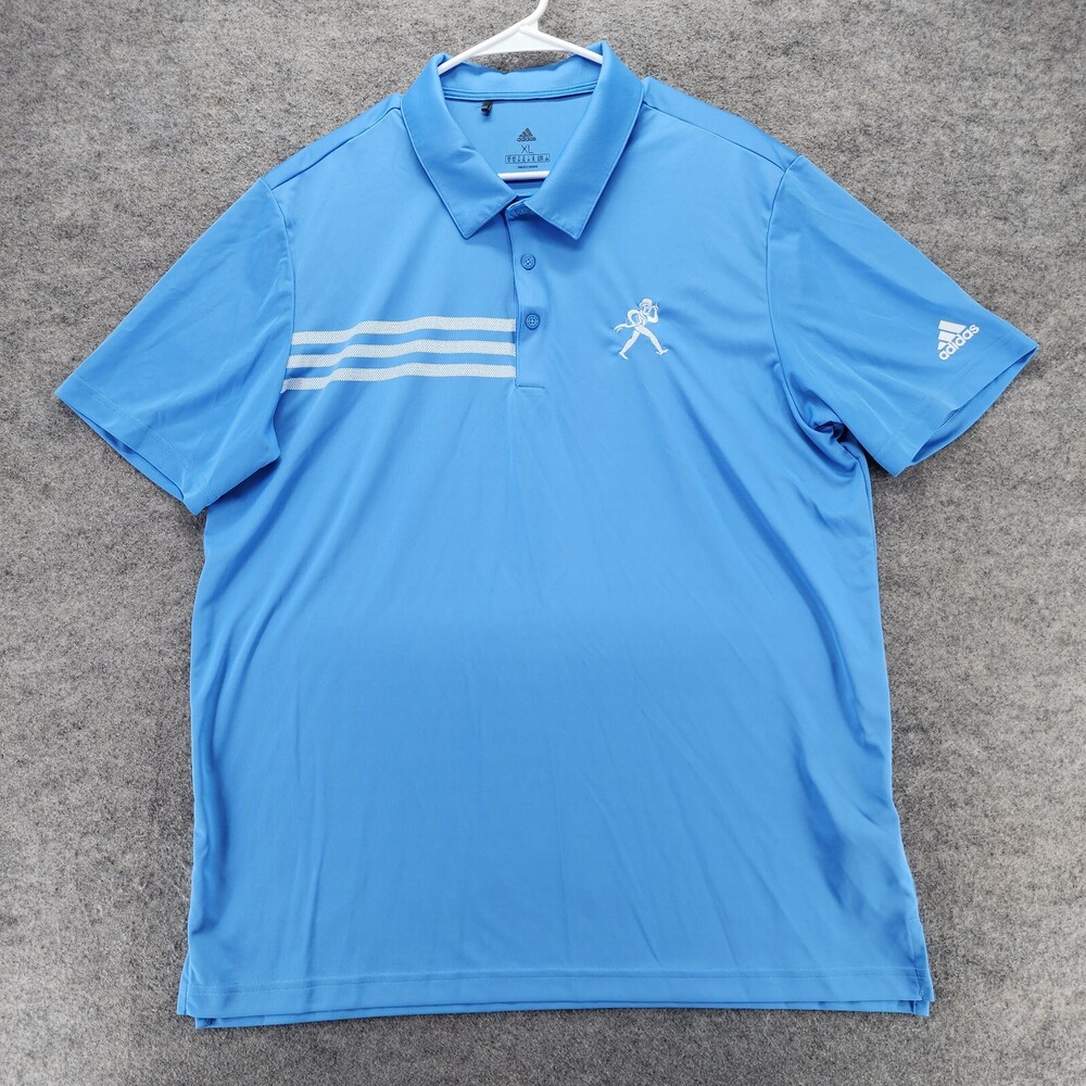 Adidas Polo Shirt Mens XL Short Sleeve Blue